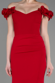 Abendkleid im Meerjungfrau-Stil Lang Rot ABU3891