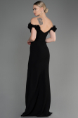 Abendkleid im Meerjungfrau-Stil Lang Schwarz ABU3891