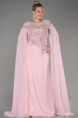 Abendgarderobe in Großen Größen Lang Chiffon Puder ABU3913