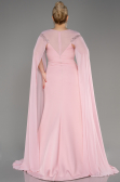 Abendgarderobe in Großen Größen Lang Chiffon Puder ABU3913