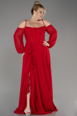 Abendkleid Lang Chiffon Rot ABU3914