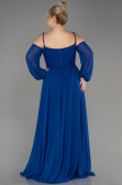 Abendkleid Lang Chiffon Sächsischblau ABU3914