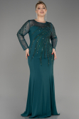 Abendkleid in Übergröße Lang Smaragdgrün ABU3928