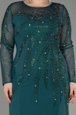 Abendkleid in Übergröße Lang Smaragdgrün ABU3928