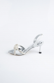 Party-Schuhe Steinbesetzt Silber MJ5166