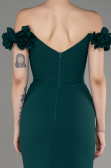 Smaragdgrün Abendkleid İm Meerjungfrau-Stil Lang ABU3891