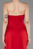 Abschlusskleid Lang Chiffon Rot ABU3947