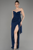 Abschlusskleid Lang Chiffon Marineblau ABU3947