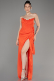 Abschlusskleid Lang Chiffon Orange ABU3947