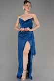 Abschlusskleid Lang Chiffon Sächsischblau ABU3947