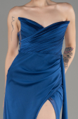 Abschlusskleid Lang Chiffon Sächsischblau ABU3947