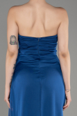 Abschlusskleid Lang Chiffon Sächsischblau ABU3947