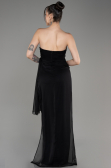 Abschlusskleid Lang Chiffon Schwarz ABU3947