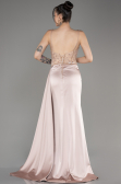 Abendkleid Lang Satin Beige ABU3875
