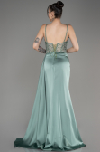 Abendkleid Lang Satin Türkis ABU3875