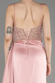 Abendkleid Lang Satin Puder ABU3875