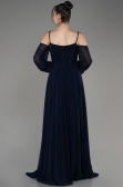 Abendkleid Lang Chiffon Marineblau ABU3914