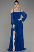Abendkleid Lang Chiffon Sächsischblau ABU3914