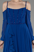 Abendkleid Lang Chiffon Sächsischblau ABU3914