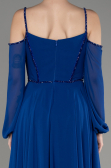 Abendkleid Lang Chiffon Sächsischblau ABU3914