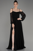 Abendkleid Lang Chiffon Schwarz ABU3914