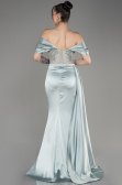 Minzgrün Abendkleid Satin Lang ABU3895