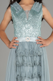 Abendkleid für Kinder Kurz Türkis ABK1713