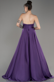 Abschlusskleid Lang Satin Flieder ABU3965