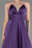 Abschlusskleid Lang Satin Flieder ABU3965