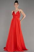 Abschlusskleid Lang Satin Koralle ABU3965