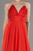 Abschlusskleid Lang Satin Koralle ABU3965