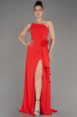 Abendkleid Lang Chiffon Koralle ABU3974