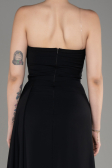 Abendkleid Lang Chiffon Schwarz ABU3974