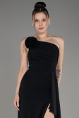 Abendkleid Lang Chiffon Schwarz ABU3974