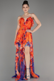 Abendkleid Lang Orange ABU3975