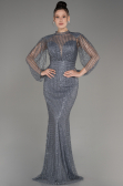 Abendkleid Lang Anthrazit ABU3981
