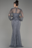 Abendkleid Lang Anthrazit ABU3981