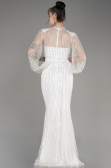 Abendkleid Lang Weiß ABU3981