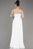 Abendkleid Lang Chiffon Weiß ABU3974