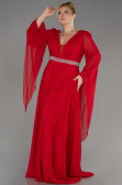 Rot Abendgarderobe İn Großen Größen Chiffon Lang ABU3543