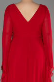 Rot Abendgarderobe İn Großen Größen Chiffon Lang ABU3543