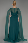 Abendgarderobe in Großen Größen Lang Chiffon Smaragdgrün ABU3913