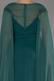 Abendgarderobe in Großen Größen Lang Chiffon Smaragdgrün ABU3913
