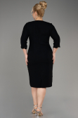 Einladungskleid In Übergröße Midi Schwarz ABK2095