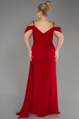 Rot Abendkleid İn Übergröße Chiffon Lang ABU3742