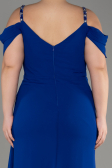 Sächsischblau Abendkleid İn Übergröße Chiffon Lang ABU3742