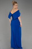 Sächsischblau Abendkleid İn Übergröße Lang ABU3945