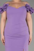 Lila Abschlusskleid In Übergröße Lang ABU3946