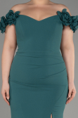 Smaragdgrün Abschlusskleid In Übergröße Lang ABU3946