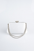 Abendtasche Satin Weiß SH834